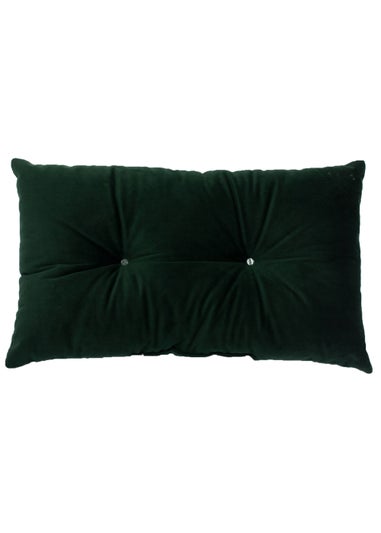 Paoletti Pineapple Button Velvet Cushion (30cm x 50cm x 8cm)
