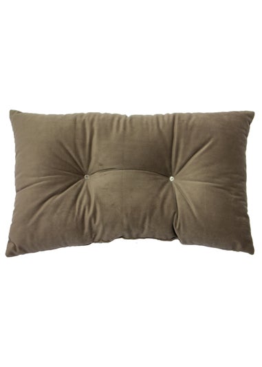 Paoletti Pineapple Button Velvet Cushion (30cm x 50cm x 8cm)