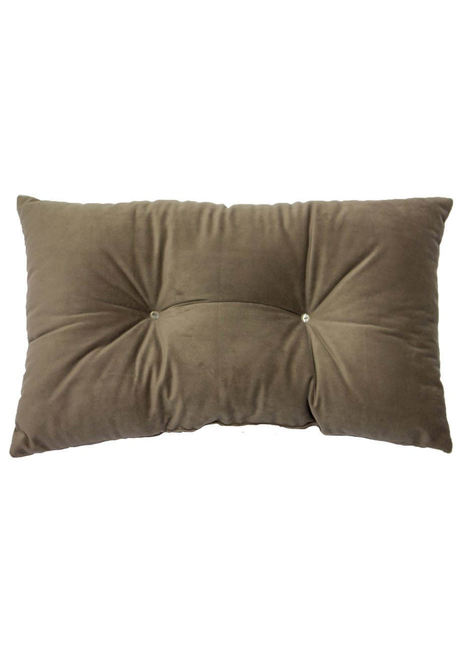 Paoletti Pineapple Button Velvet Cushion (30cm x 50cm x 8cm)