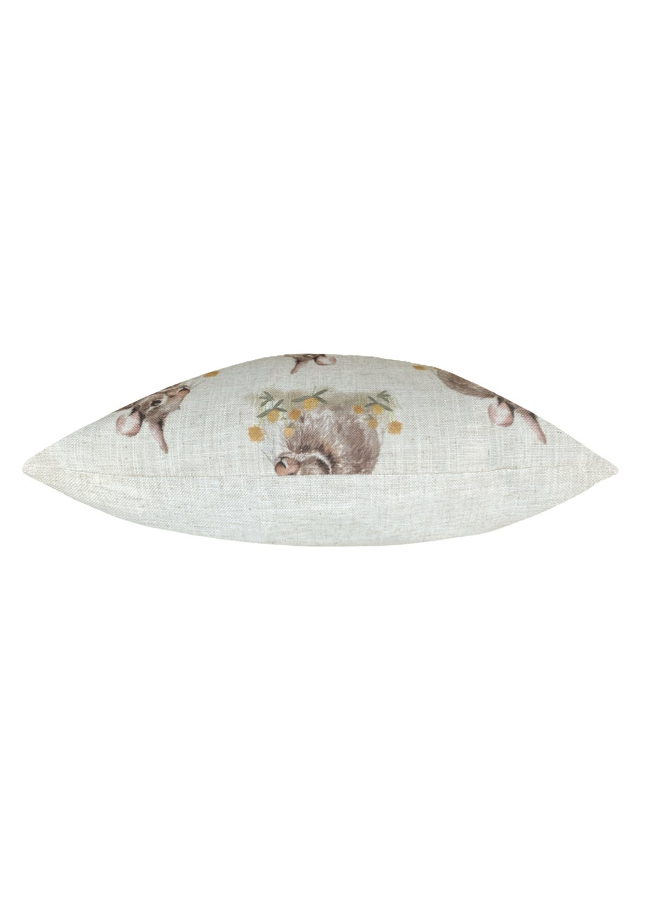 Evans Lichfield Hare Print Cushion (43cm x 43cm x 8cm)