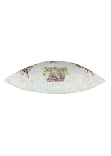 Evans Lichfield Hare Print Cushion (43cm x 43cm x 8cm)