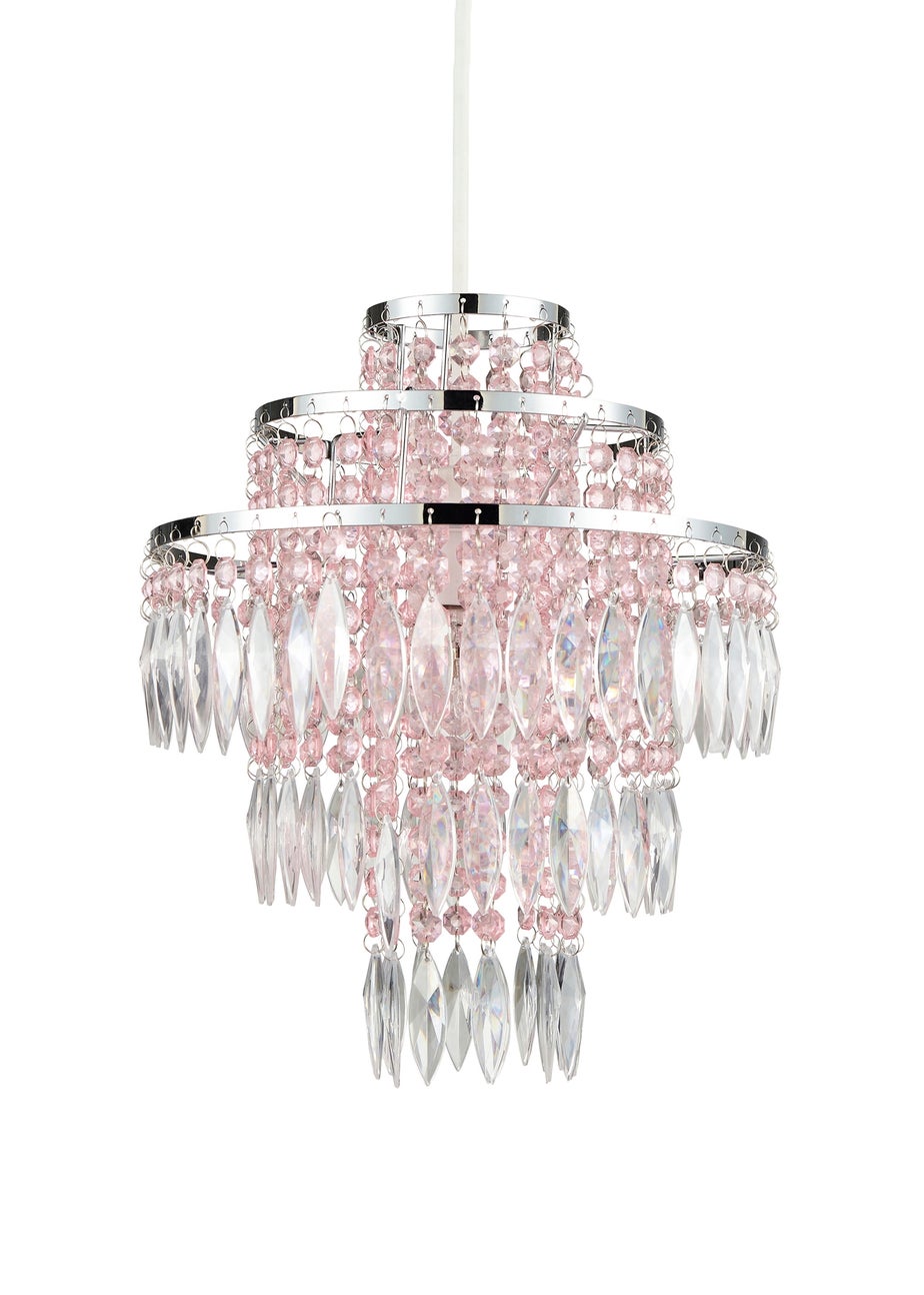 Glow Jewelled Pink Easyfit Pendant (37cm x 32cm)