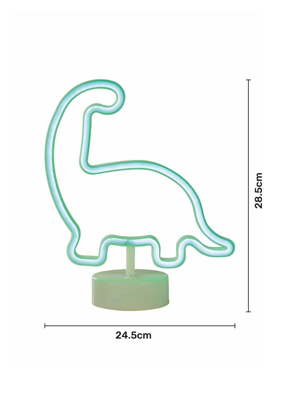 Glow Dinosaur Green Neon Light (28.5cm x 24.5cm)