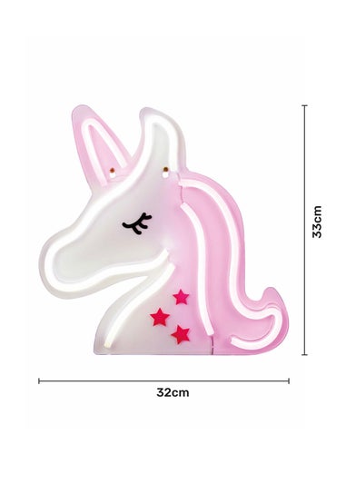 Glow Unicorn Neon Wall Light (33cm x 32cm)