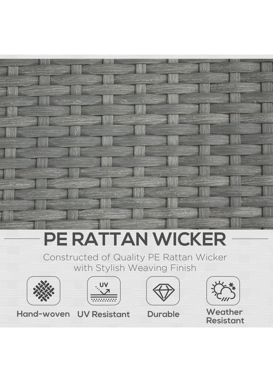 Outsunny 4 PCs PE Rattan Wicker Sofa Set