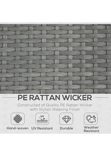 Outsunny 4 PCs PE Rattan Wicker Sofa Set