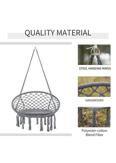 Outsunny Hanging Garden Hammock Chair with cotton