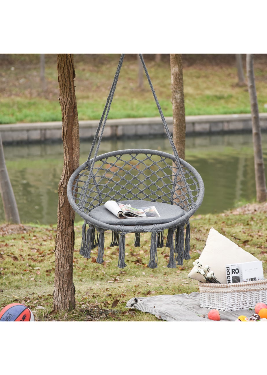 Outsunny Hanging Garden Hammock Chair with cotton