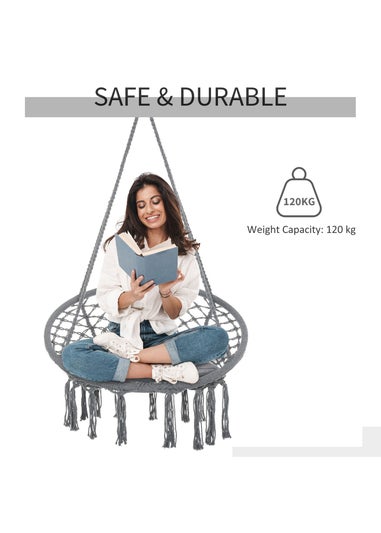 Outsunny Hanging Garden Hammock Chair with cotton