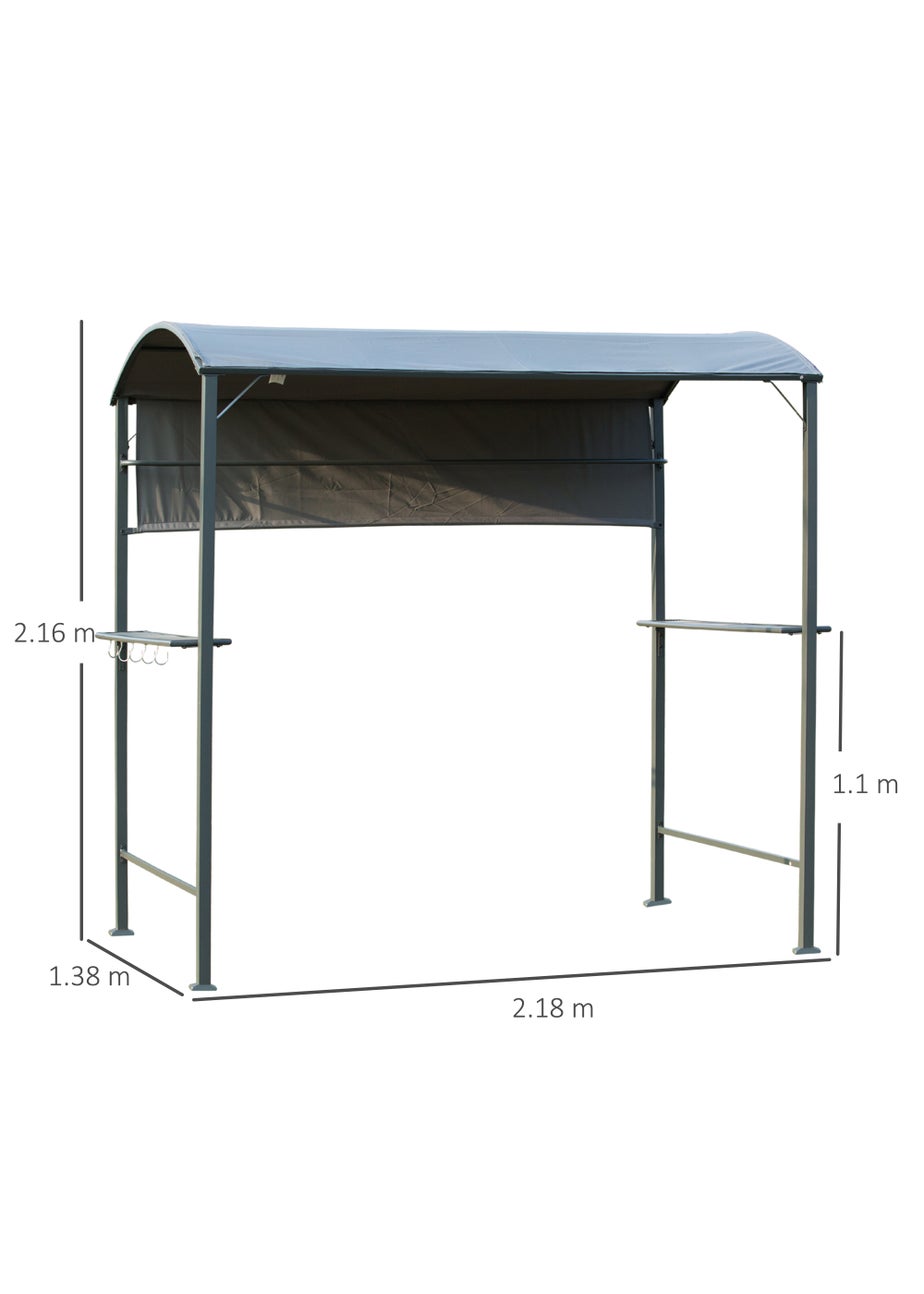 Outsunny Garden BBQ Grill Gazebo (216cm x 138cm x 218cm)