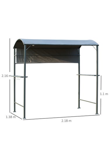 Outsunny Garden BBQ Grill Gazebo (216cm x 138cm x 218cm)
