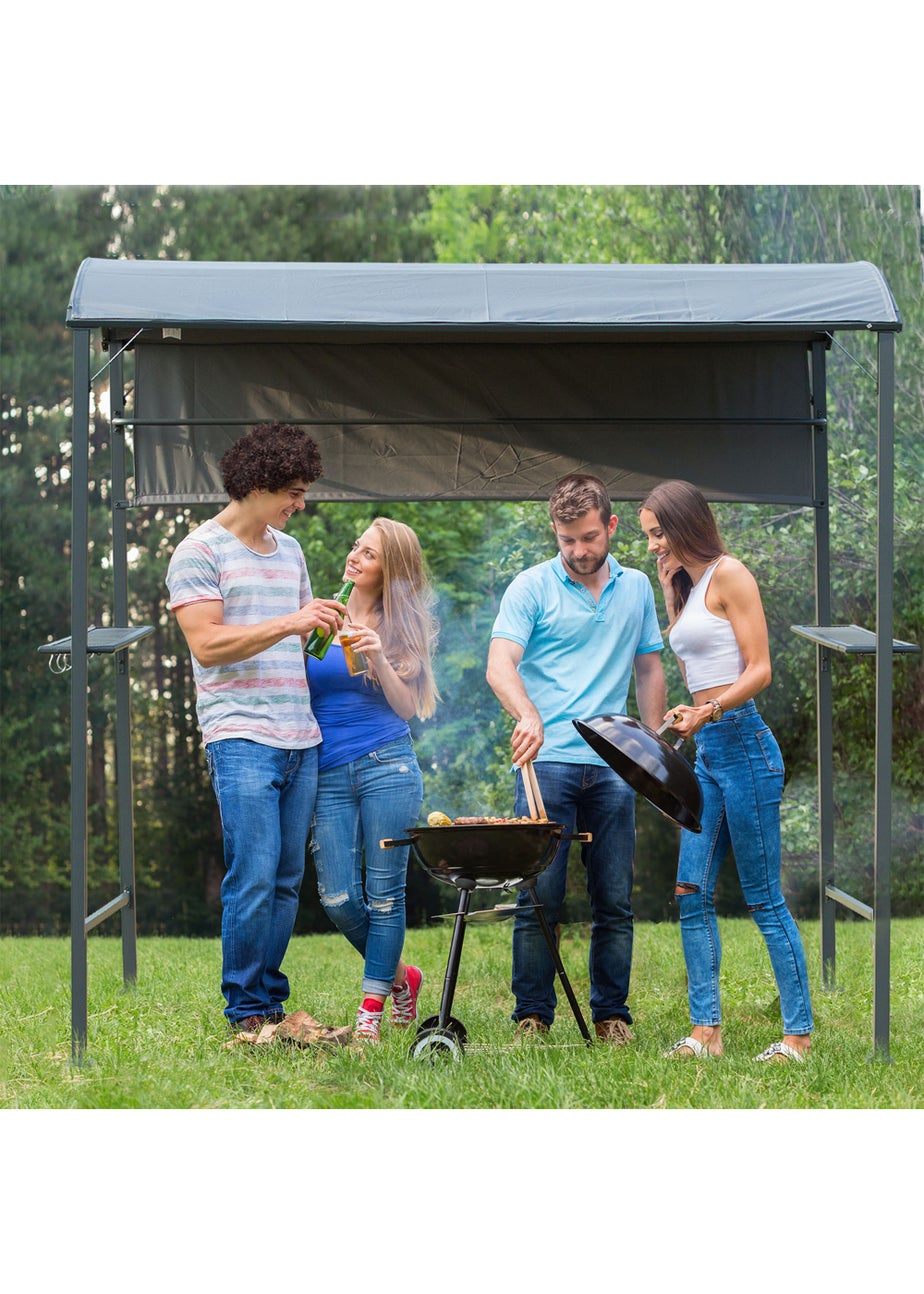 Outsunny Garden BBQ Grill Gazebo (216cm x 138cm x 218cm)