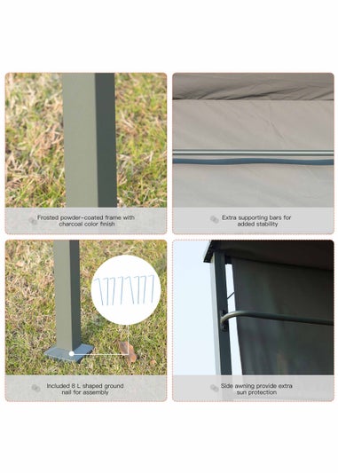 Outsunny Garden BBQ Grill Gazebo (216cm x 138cm x 218cm)