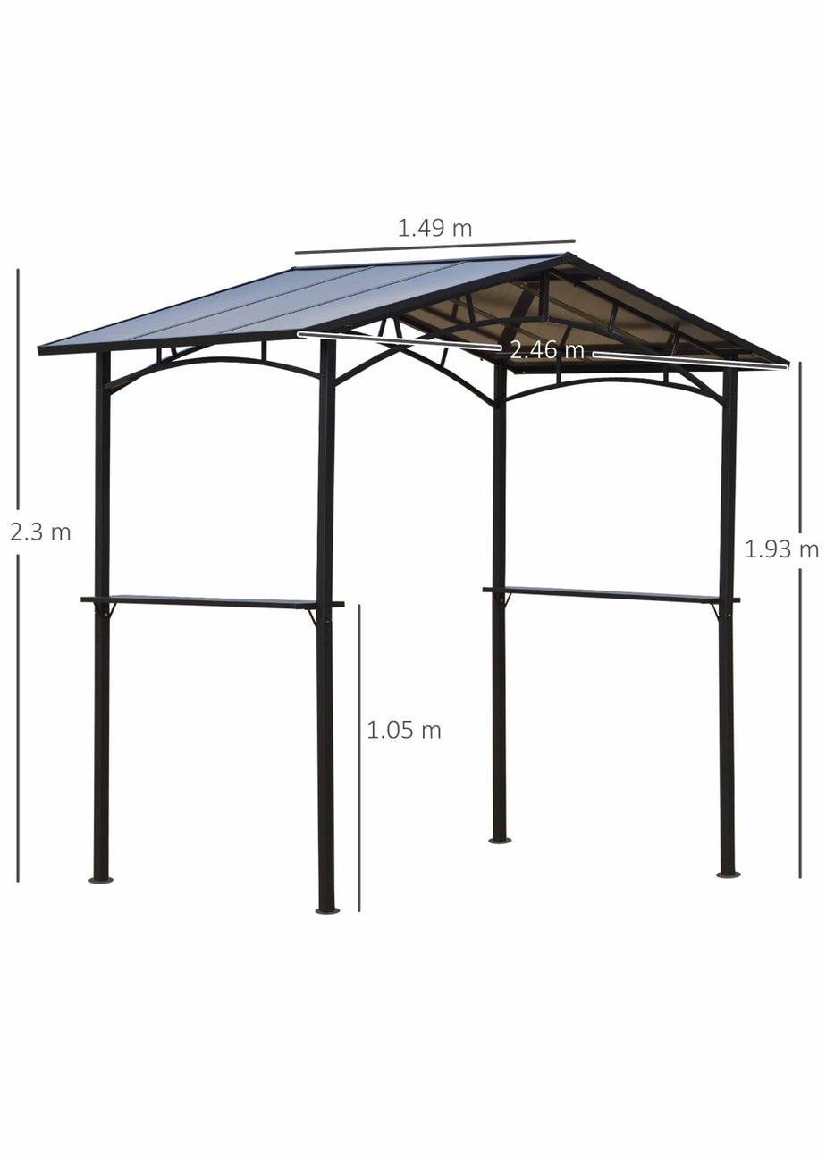 Outsunny Garden BBQ Protective Gazebo (8ft x 5ft)