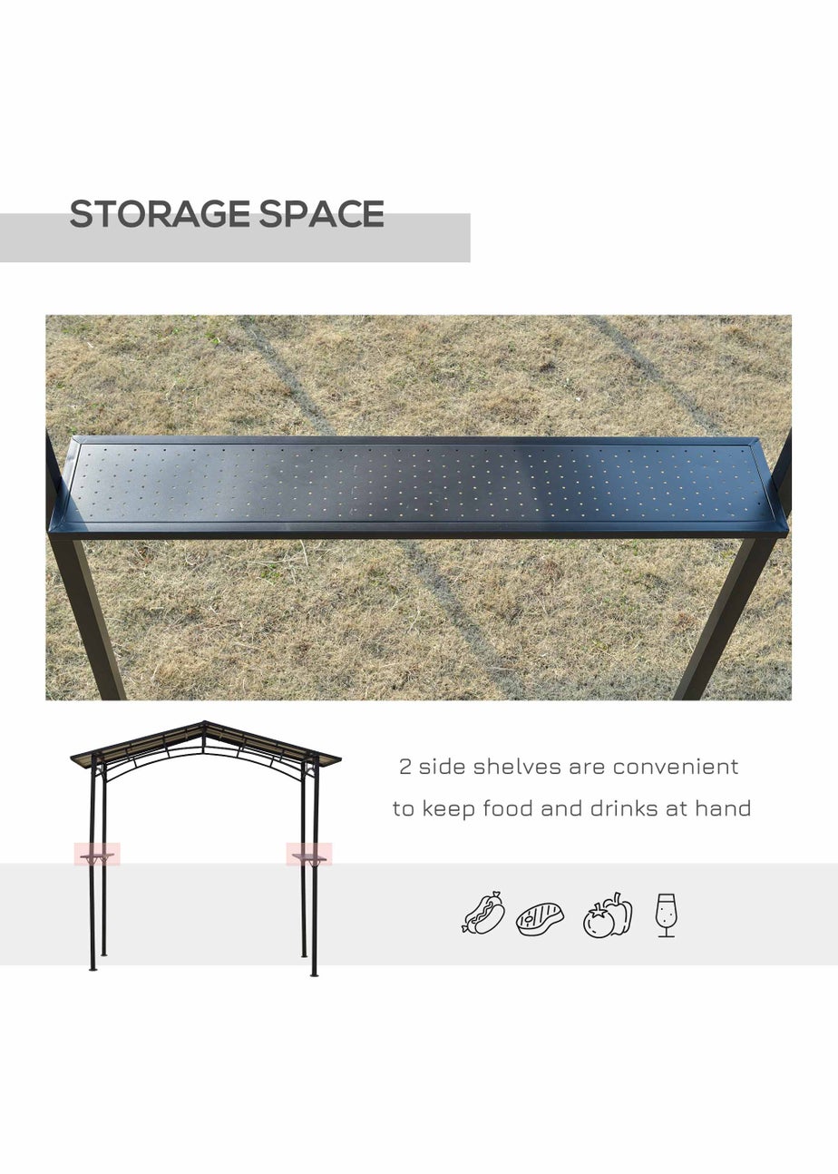 Outsunny Garden BBQ Protective Gazebo (8ft x 5ft)