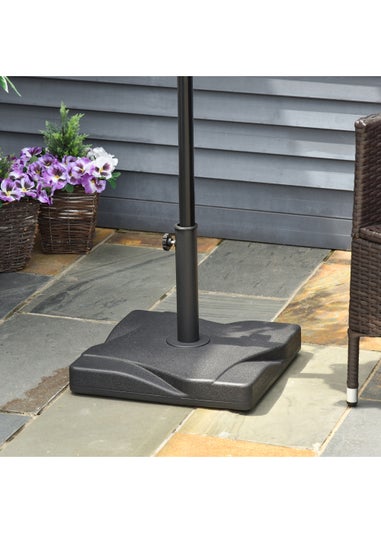 Outsunny 20KG Square Garden Parasol Base (Fits Φ32mm,Φ38mm,Φ48mm Parasol)