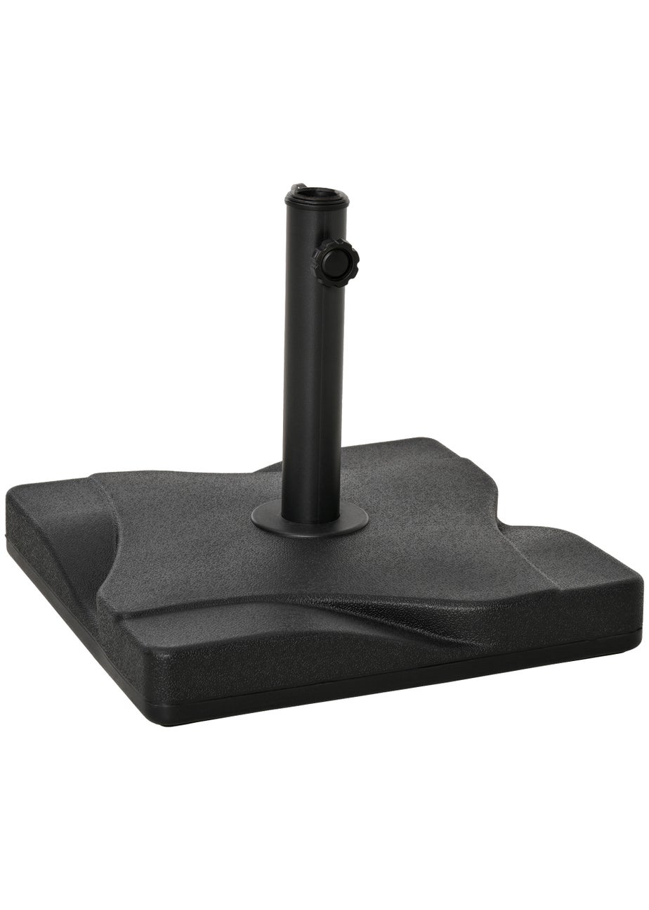 Outsunny 20KG Square Garden Parasol Base (Fits Φ32mm,Φ38mm,Φ48mm Parasol)