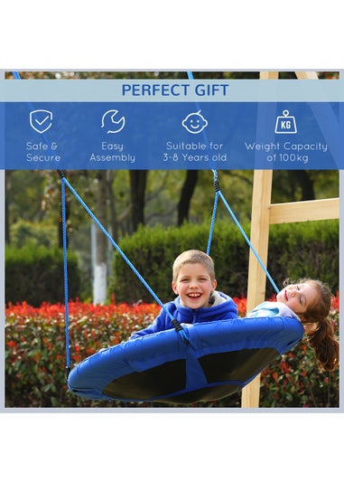 HOMCOM Round Tree Swing Seat with Hanging Kit (100cm x 180cm)