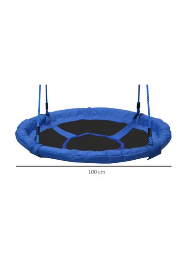 HOMCOM Round Tree Swing Seat with Hanging Kit (100cm x 180cm)