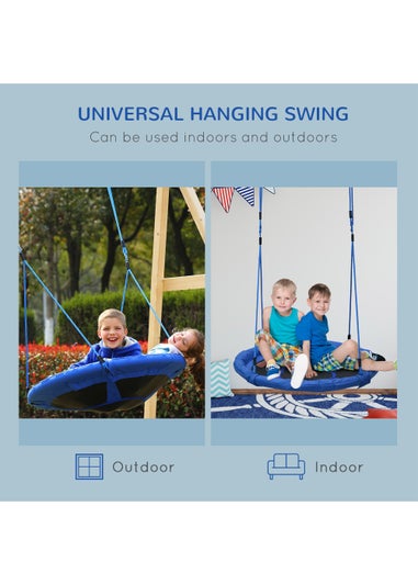 HOMCOM Round Tree Swing Seat with Hanging Kit (100cm x 180cm)