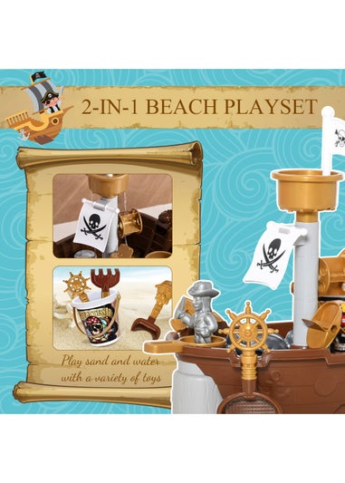 HOMCOM Sand & Water Outdoor Pirate Ship (45.5cm x  30cm x 57.5cm)