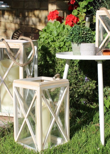 Premier Decorations Set of 3 Distressed Lanterns