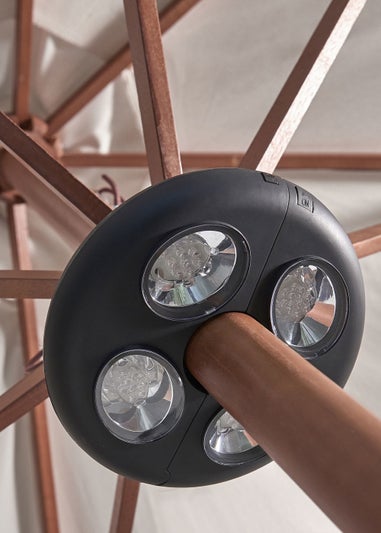 Premier Decorations Battery Operated Parasol Light with 12 Cool White LEDs