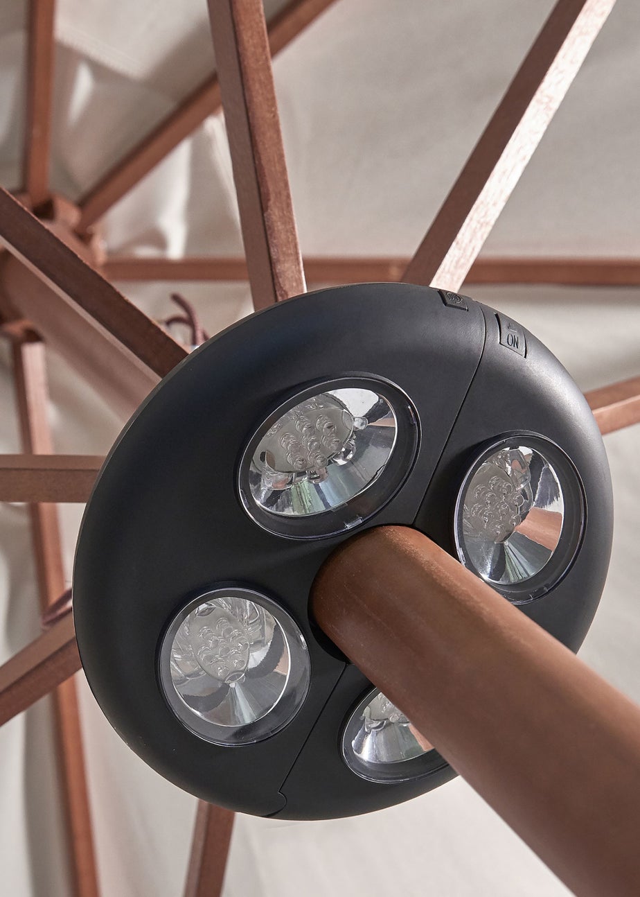 Premier Decorations Battery Operated Parasol Light with 12 Cool White LEDs