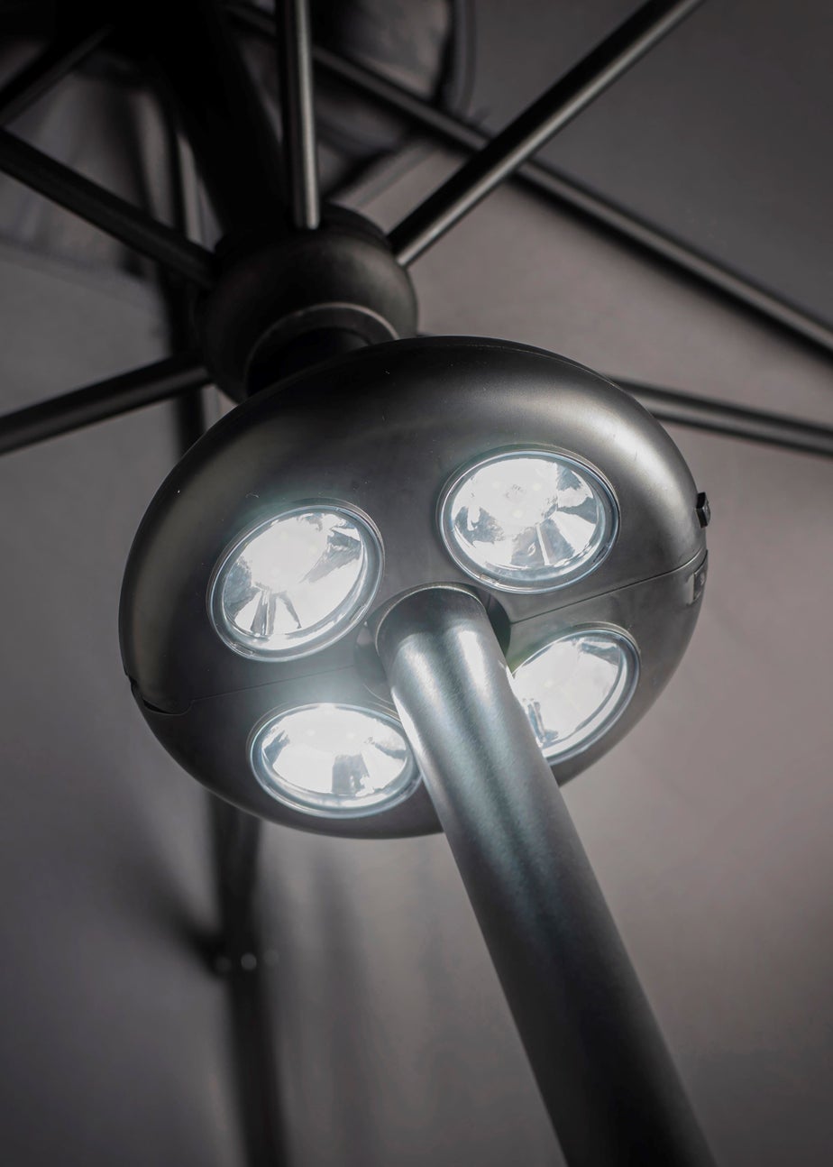 Premier Decorations Battery Operated Parasol Light with 12 Cool White LEDs