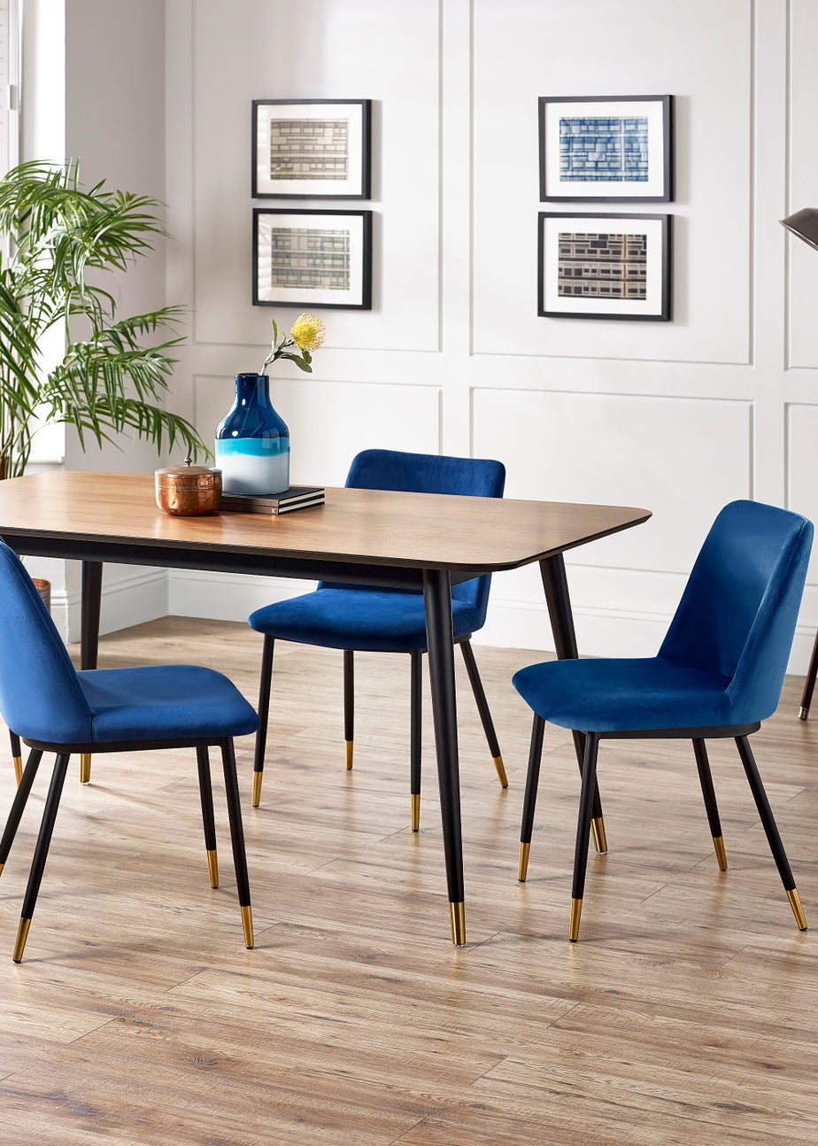 Julian Bowen Set Of 2 Delaunay Velvet Dining Chairs (83 x 50 x 59 cm)