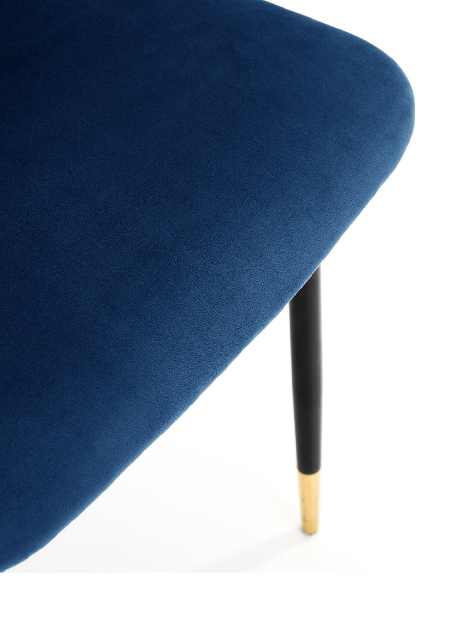 Julian Bowen Set Of 2 Delaunay Velvet Dining Chairs (83 x 50 x 59 cm)