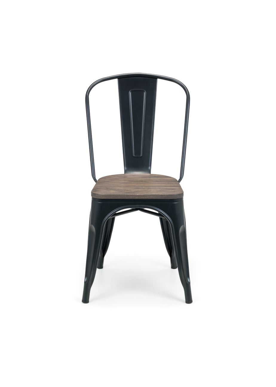 Julian Bowen Set Of 4 Grafton Metal Chairs (85 x 46 x 43 cm)