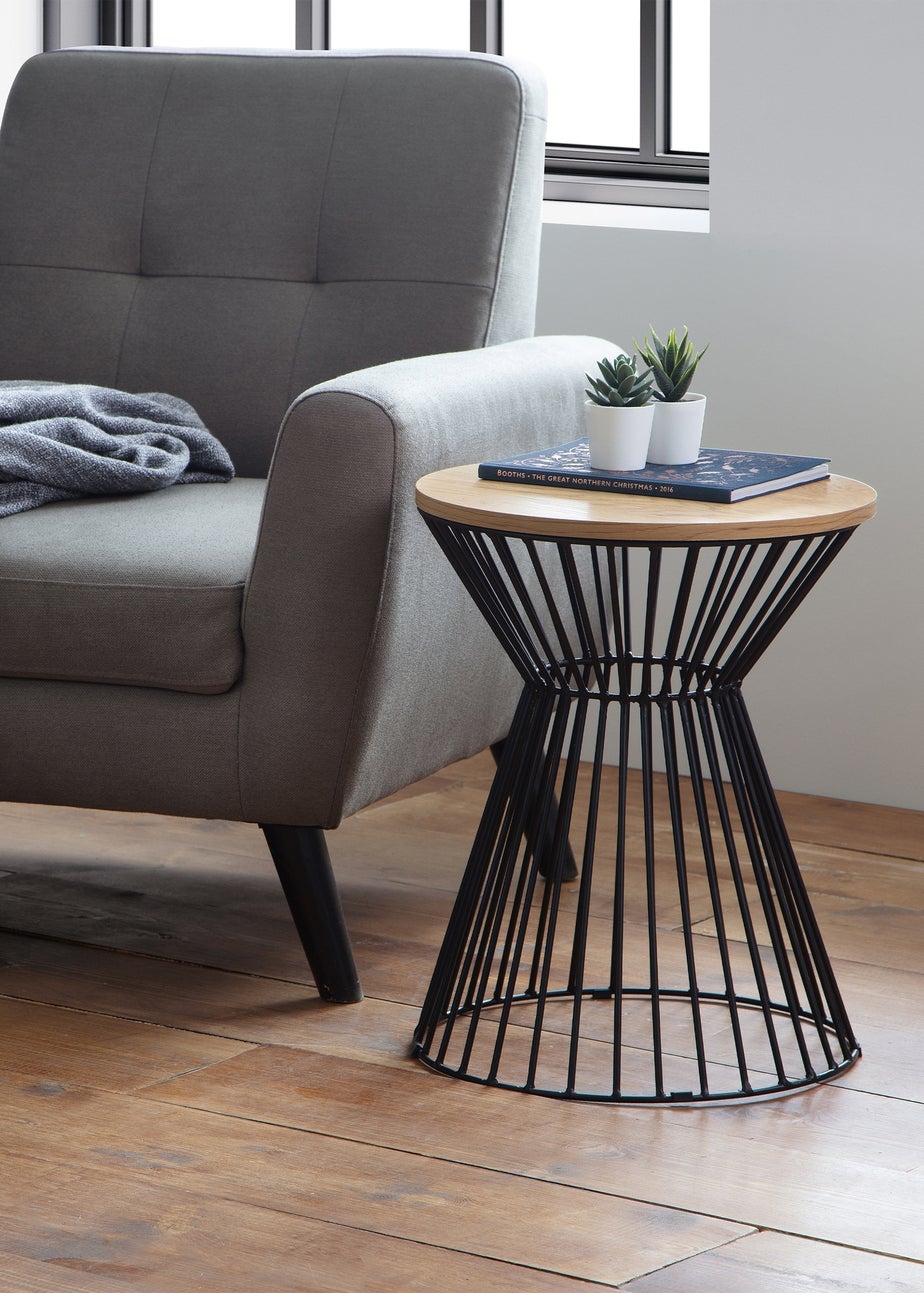 Julian Bowen Jersey Round Wire Lamp Table (50 x 40 x 40 cm)