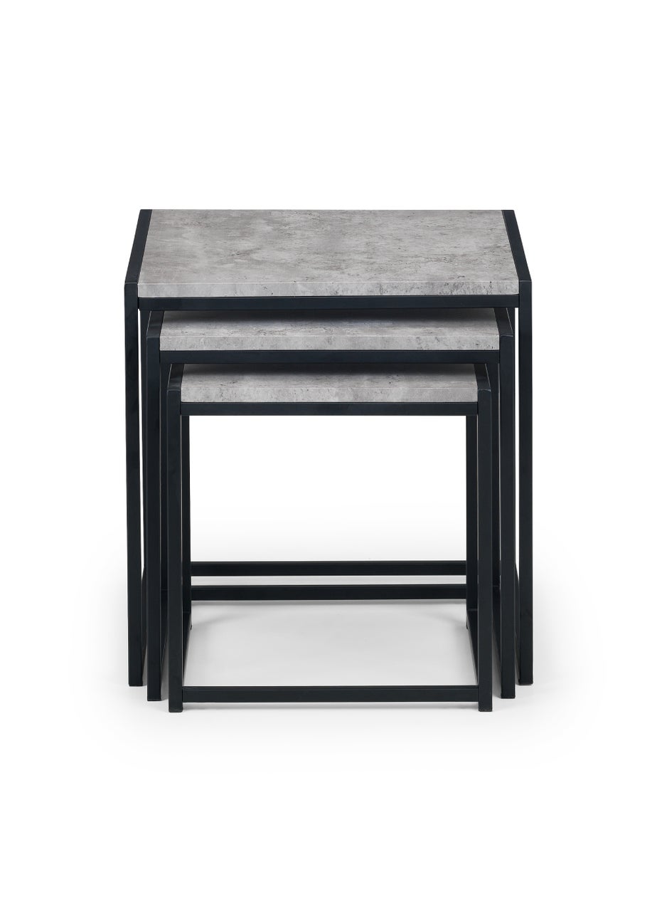 Julian Bowen Staten Concrete Nest Of 3 Tables (45 x 45 x 45 cm)