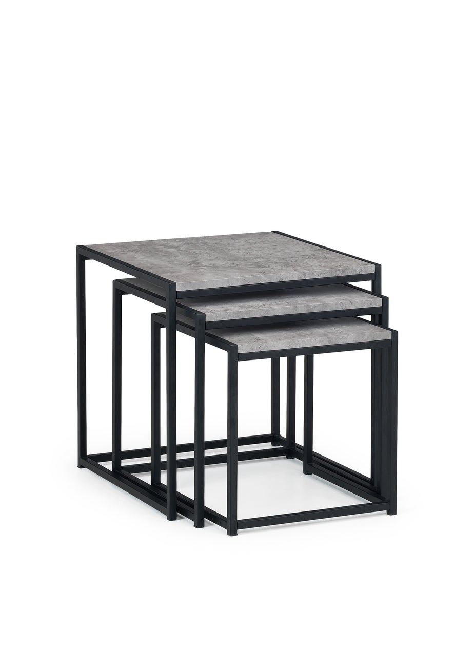 Julian Bowen Staten Concrete Nest Of 3 Tables (45 x 45 x 45 cm)