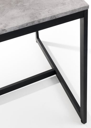 Julian Bowen Staten Concrete Dining Table (75 x 120 x 80 cm)