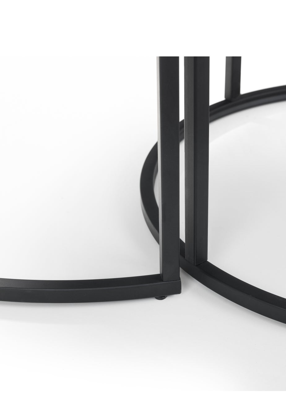 Julian Bowen Staten Concrete Round Nesting Coffee Table (50 x 80 x 80 cm)