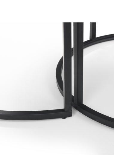 Julian Bowen Staten Concrete Round Nesting Coffee Table (50 x 80 x 80 cm)