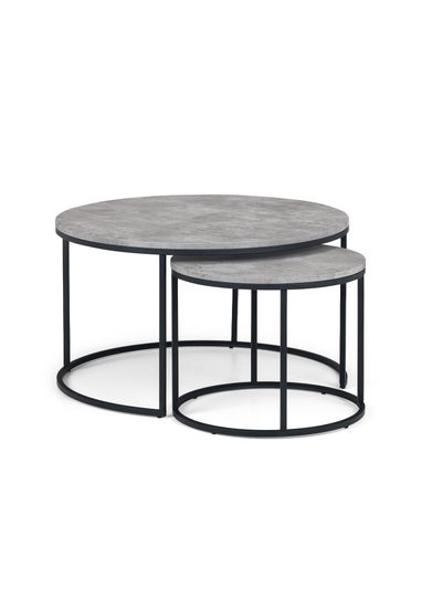 Julian Bowen Staten Concrete Round Nesting Coffee Table (50 x 80 x 80 cm)