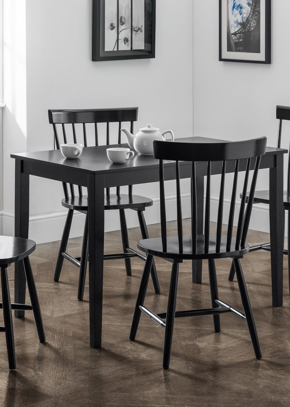 Julian Bowen Set Of 4 Torino Chairs Black  (90 x 52 x 49 cm)