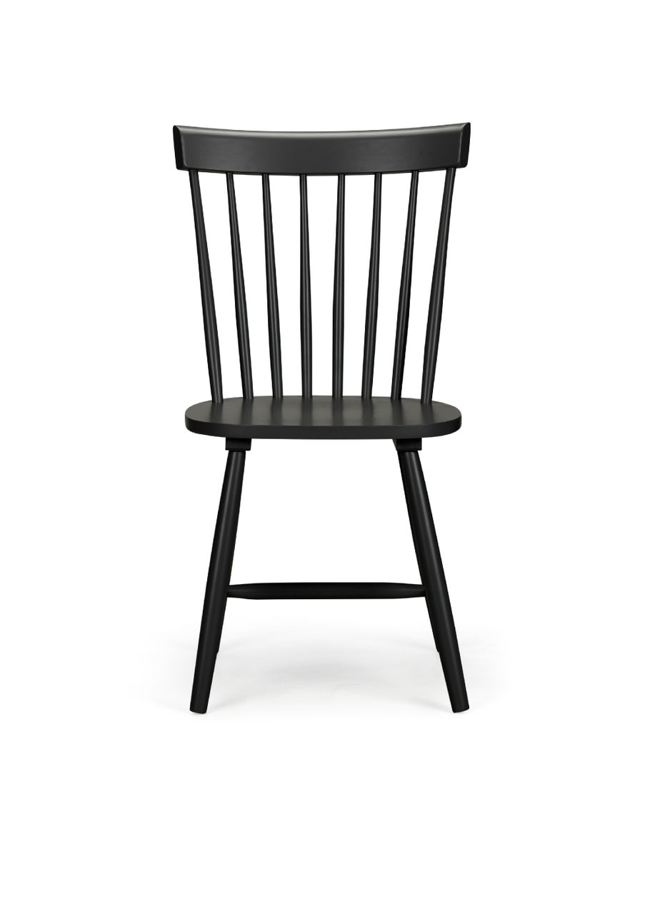Julian Bowen Set Of 4 Torino Chairs Black  (90 x 52 x 49 cm)