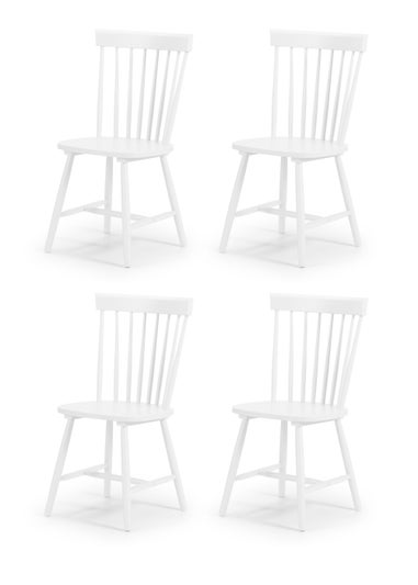 Julian Bowen Set Of 4 Torino Chairs White (90 x 52 x 49 cm)