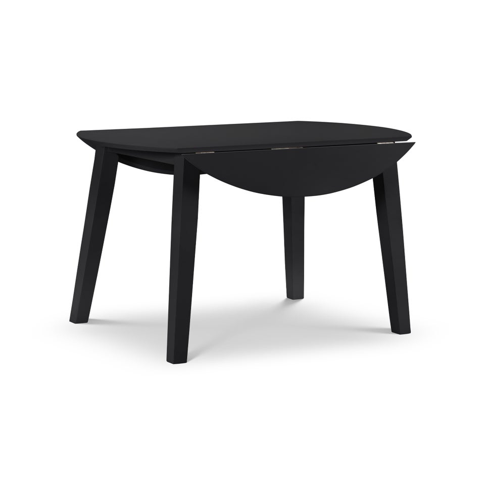 Julian Bowen Coast Dropleaf Table Black  (75 x 90 x 90 cm)