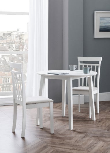 Julian Bowen Coast Dropleaf Table White (75 x 90 x 90 cm)