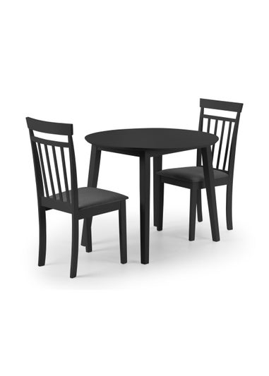 Julian Bowen Set Of 2 Coast Dining Chairs Black  (94 x 44 x 50 cm)