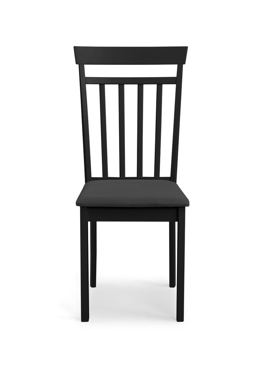 Julian Bowen Set Of 2 Coast Dining Chairs Black  (94 x 44 x 50 cm)