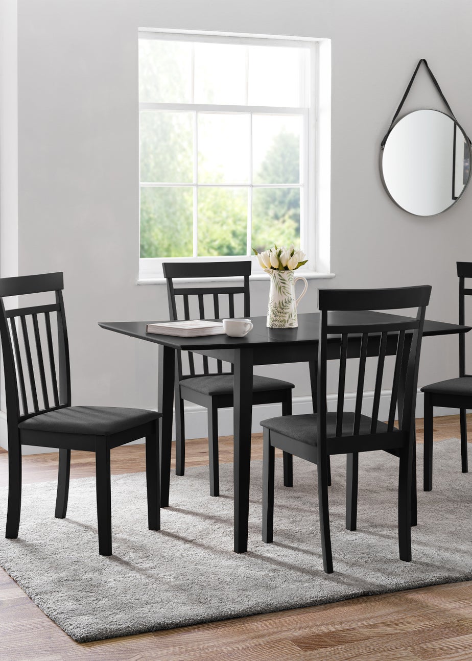 Julian Bowen Set Of 2 Coast Dining Chairs Black  (94 x 44 x 50 cm)