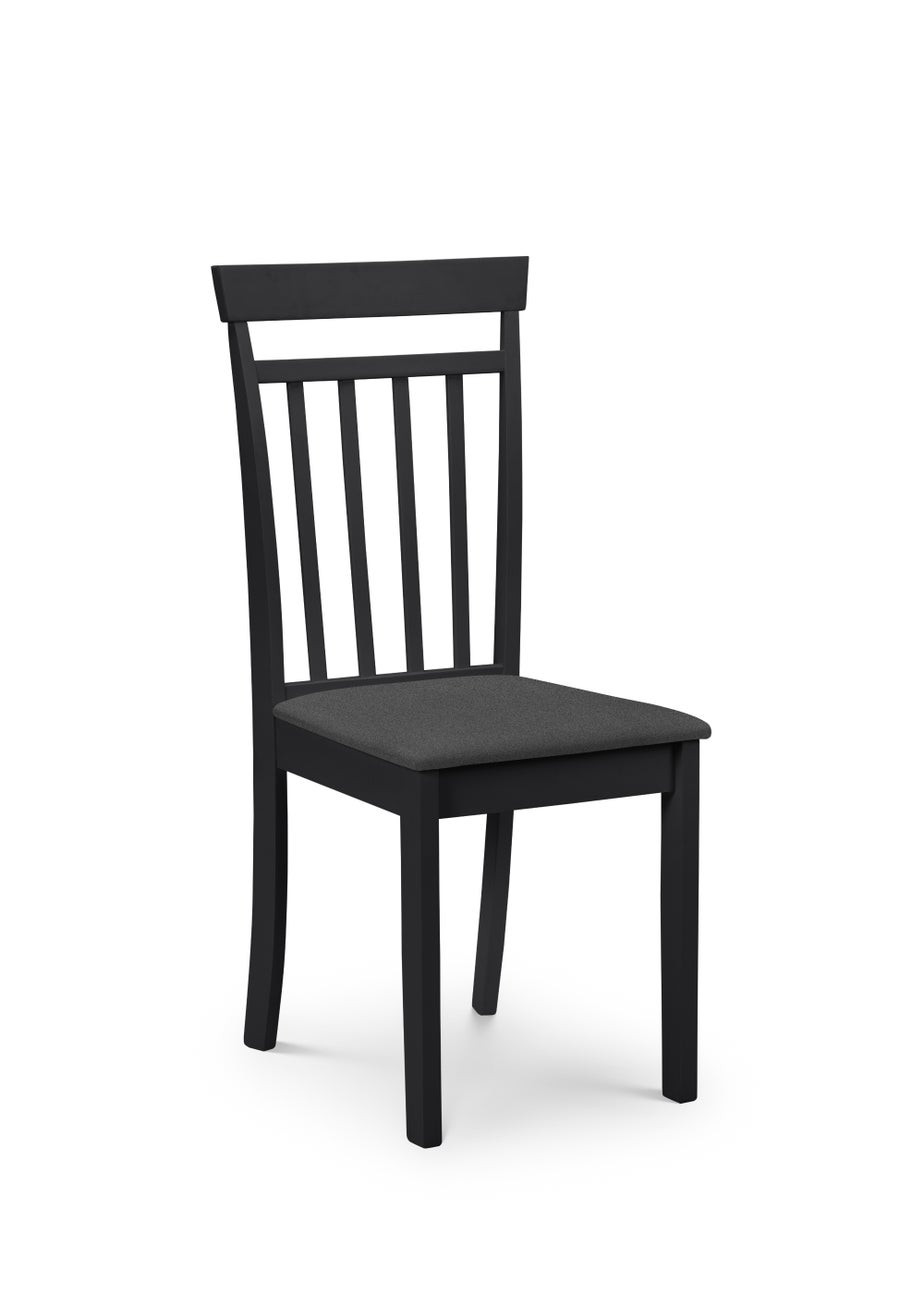Julian Bowen Set Of 2 Coast Dining Chairs Black  (94 x 44 x 50 cm)