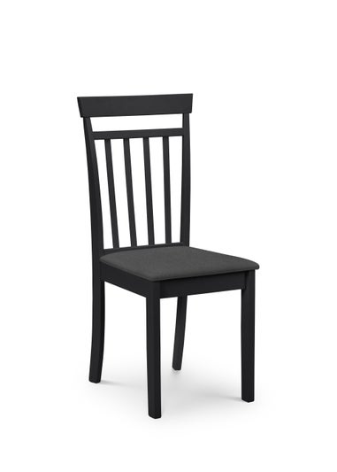 Julian Bowen Set Of 2 Coast Dining Chairs Black  (94 x 44 x 50 cm)