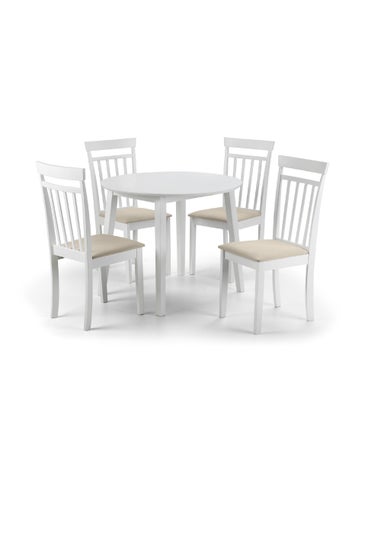 Julian Bowen Set Of 2 Coast Dining Chairs White  (94 x 44 x 50 cm)